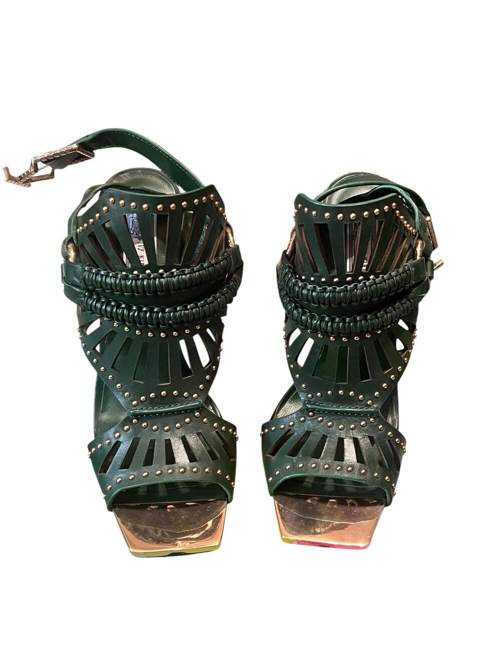 Ivy Kirzhner Valentin Studded Caged Slingback Stiletto Heels
